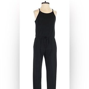 Sleeveless Jumpsuit with pockets, jogger style pant, color black Women’s size 14